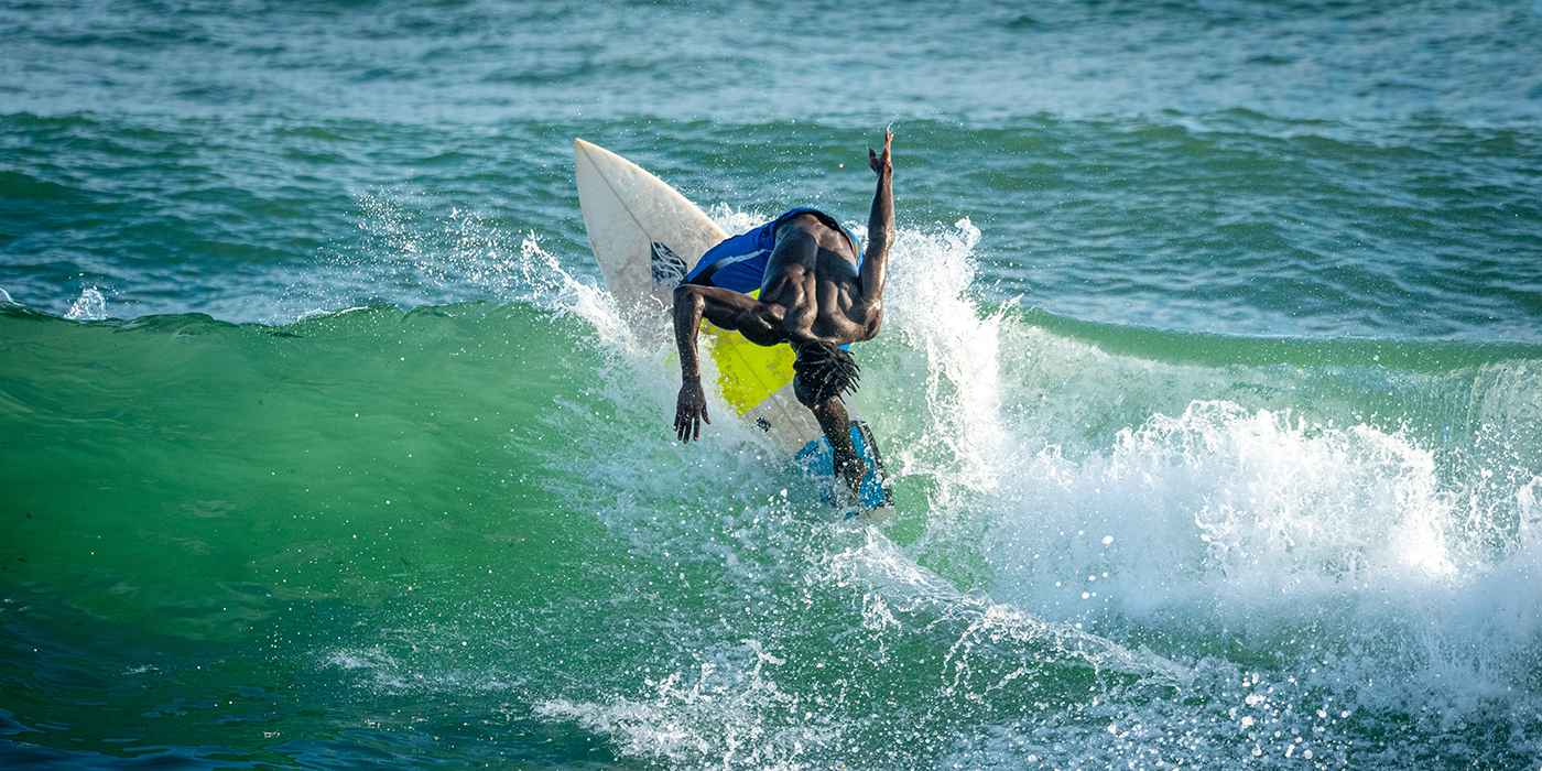 Champion african surfer