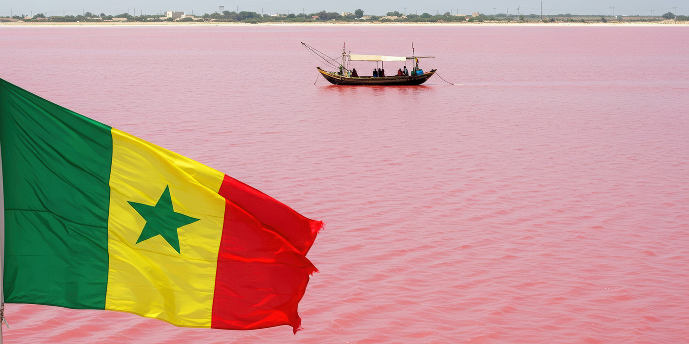Waving Senegalese Flag Symbolizing Teranga Spirit By the Unique